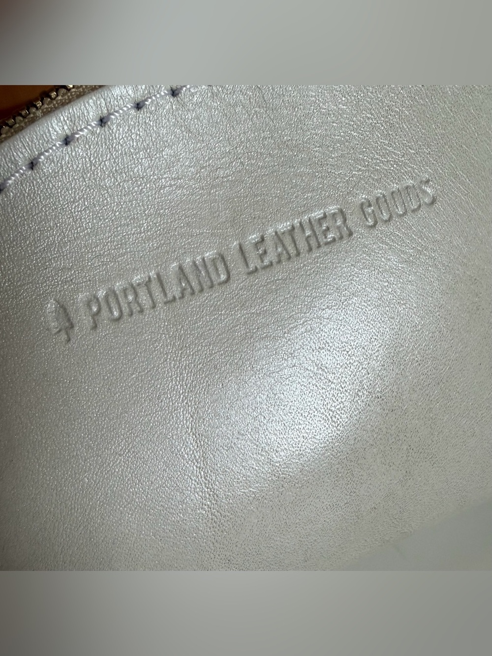 Portland Leather Goods Taco Tassel Pouch in Pearl ⚪️ NWOT - Picture 2 of 7